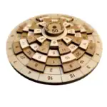 Jeu de société éducatif en bois avec chiffres et numéros pour enfants, idéal pour apprendre à compter et développer la logique.