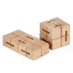 Puzzle en bois scientifique, jeu de réflexion en bois naturel, parfait pour la décoration de bureau ou comme objet éducatif pour stimuler la logique.