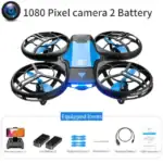 Drone FPV avec caméra 1080p, contrôleur à distance, batterie, et accessoires pour vol en immersion. Parfait pour la photographie aérienne et le loisir technologique.