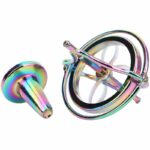 Pince à épiler en acier inoxydable avec finition irisée arc-en-ciel, idéale pour la précision et la décoration de votre espace scientifique ou de collection.