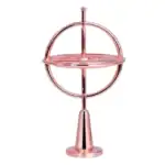 Balancier d'astrolabe en métal rose doré, objet de décoration scientifique élégant et vintage. Parfait pour les amateurs d'astronomie et de décoration intérieure sophistiquée.