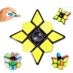 Pyramide Rubik's Cube modulaire avec haut-parleur intégré, idéale pour la décoration scientifique et ludique, combinant puzzle et technologie pour les amateurs de science.
