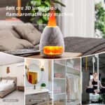 Diffuseur d'huiles essentielles 3D avec simulation de flamme, parfait pour la relaxation et la décoration intérieure.