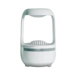 Lampe de bureau scientifique compacte et moderne, idéale pour un espace de travail ou une décoration thématique scientifique. Design épuré en blanc avec détails gris, fonctionnelle et élégante.
