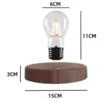 AMPoule LED vintage avec socle en bois pour décoration intérieure.