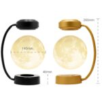 Lampe de bureau en forme de lune avec éclairage doux, disponible en noir et or, idéale pour la décoration intérieure et l’éclairage d’ambiance.