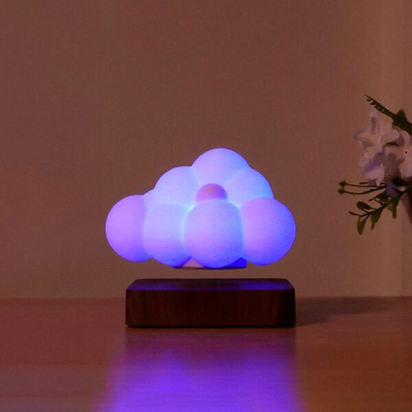 Lampe nuage LED avec lumière douce et changeante, idéale pour décoration intérieure ou chambre d'enfant.