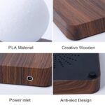 Pièce décorative scientifique en bois avec base en plastique, équipée d'une entrée d'alimentation et d'un design antidérapant, idéale pour une décoration moderne et originale.