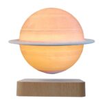 Lampe Saturne LED, décoration de science, objet lumineux pour ambiance.