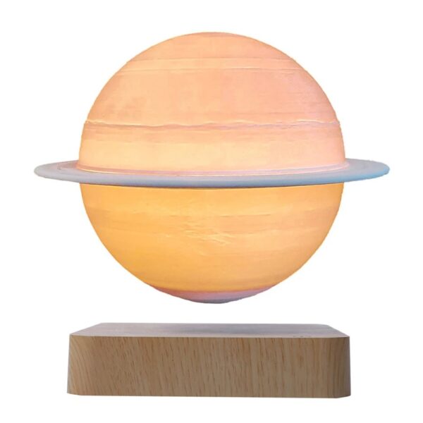 Lampe Saturne LED, décoration de science, objet lumineux pour ambiance.