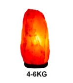 Lampe de sel Himalaya illuminée, 4 à 6 kg, idéale pour la décoration et le bien-être.