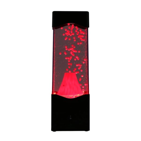 Vase à bulles LED avec lumière rouge, créant un effet visuel captivant pour la décoration scientifique ou moderne. Parfait pour ajouter une touche innovante à votre intérieur ou espace de travai.