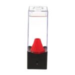 Diffuseur d'huiles essentielles élégant en verre avec base en silicone rouge pour une diffusion aromatique.