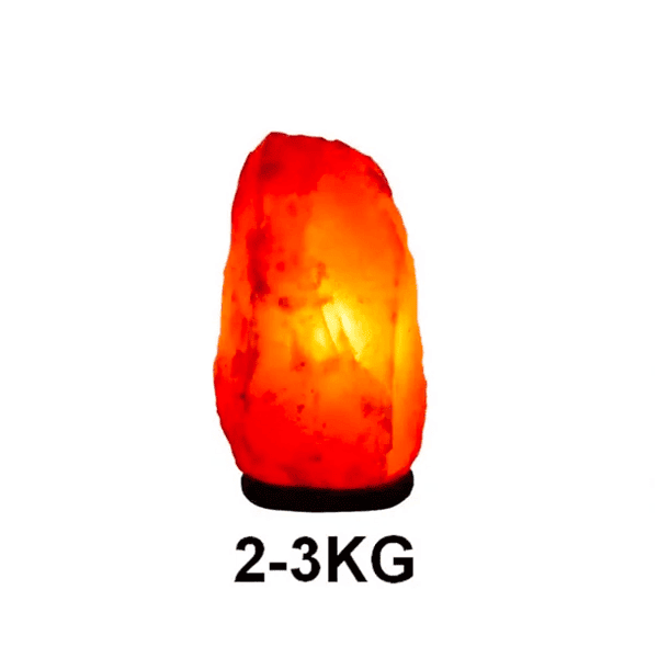 Lampe de sel Himalaya, 2-3 kg, pour décoration intérieure, ambiance chaleureuse et purification de l'air.