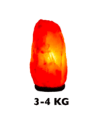Lampe de sel Himalaya, éclairage naturel et décoration intérieure, poids 3-4 kg, idéale pour créer une ambiance chaleureuse et apaisante dans votre espace de vie ou de travail.
