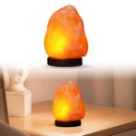 Lampe en sel de l'Himalaya, éclairage doux, décoration naturelle pour intérieur.