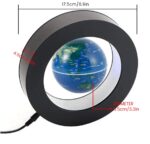 Viseur de Terre en 3D avec éclairage LED, affichant une carte du globe terrestre dans un cadre circulaire moderne.