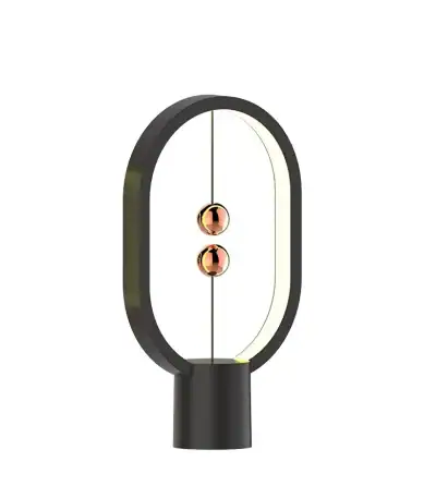 Lampe de bureau au design scientifique moderne avec deux ampoules en cuivre, idéale pour la décoration de bureau ou d'espace de travail inspiré de la science.