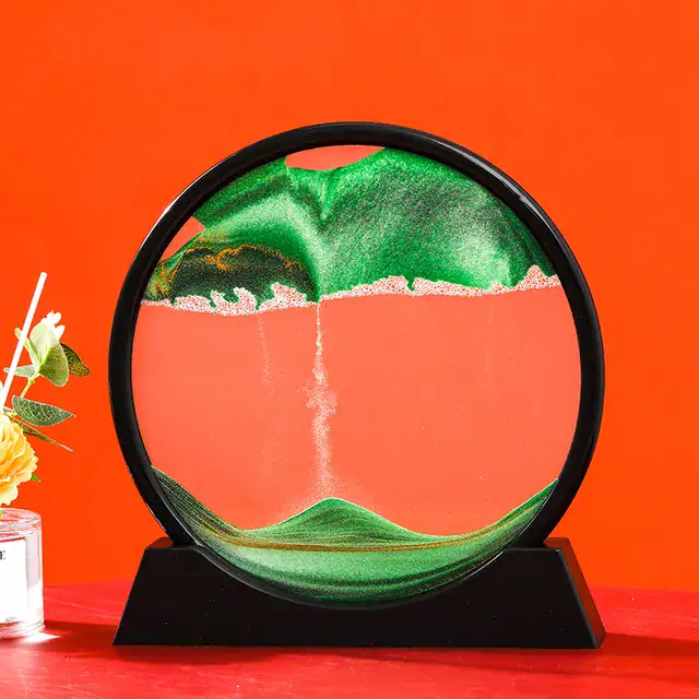 Vase en verre rond avec décor scientifique coloré, représentant une expérience ou un phénomène scientifique, idéal pour la décoration de bureau ou d'étagère.