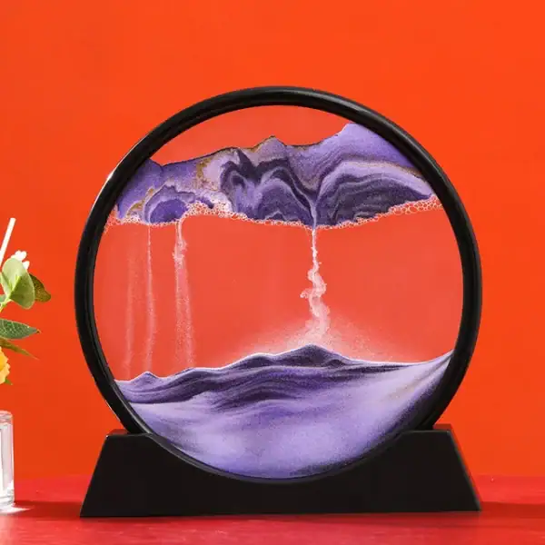 Panneau de décoration en verre avec effets de couleurs et de fluides, idéal pour une décoration scientifique ou moderne.