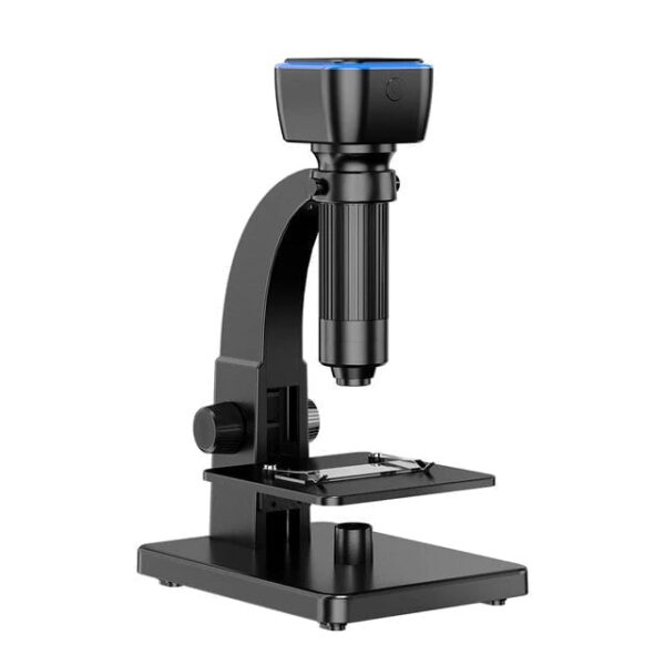 Microscope numérique moderne avec caméra intégrée pour observation scientifique et éducative. Parfait pour les étudiants, chercheurs et amateurs de sciences.