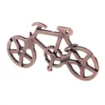 Modèle de vélo mécanique en métal, parfait pour la décoration scientifique ou comme objet de collection. Design industriel avec détails précis et finition métallique.