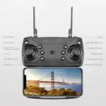 Drone télécommandé avec smartphone pour la prise de vue aérienne.