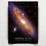 Galaxie Andromède, image de l'univers, décoration de science, affiche cosmique, décoration murale, astrophysique, cosmos, espace, galaxie, décoration scientifique, poster astronomie, objet scientifiqu.
