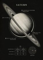 Image illustrant la planète Saturne avec ses anneaux distinctifs et ses caractéristiques principales.