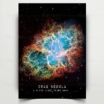 Nébuleuse du Crabe, image spectaculaire d'une explosion stellaire, idéale pour la décoration d'intérieur inspirée de l'univers et de la science.