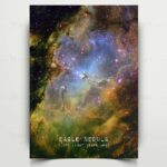 Vautour de l'espace, image de la nébuleuse Eagle Nebula, illustrant une région de formation stellaire à 7 000 années-lumière. Parfait pour décoration scientifique ou murale éducative.