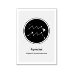 Constellation d'Aquarius illustrée, idéale pour décoration scientifique et éducative. Parfait pour les amateurs d'astronomie et de sciences, apportant une touche cosmique à votre intérieur.