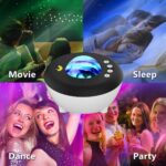 Projecteur LED portable avec effets lumineux pour soirées, sommeil, danse et fêtes, idéal pour créer une atmosphère magique et relaxante dans toutes les occasions.