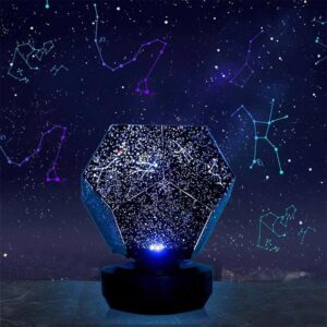 Lampe décorative en forme de dôme avec constellations lumineuses, idéale pour décoration scientifique et ambiance nocturne.