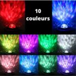Projecteur lumineux avec 10 couleurs variées pour décoration et ambiance.