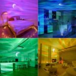 Chambre à thème cosmique avec éclairage LED coloré, décorations d'astres et ambiance immersive pour une expérience unique. Parfait pour les amateurs d'astronomie et de décoration originale.