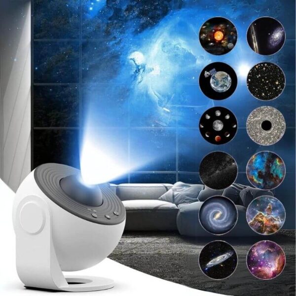 Projecteur d'univers et planètes pour décoration intérieure.