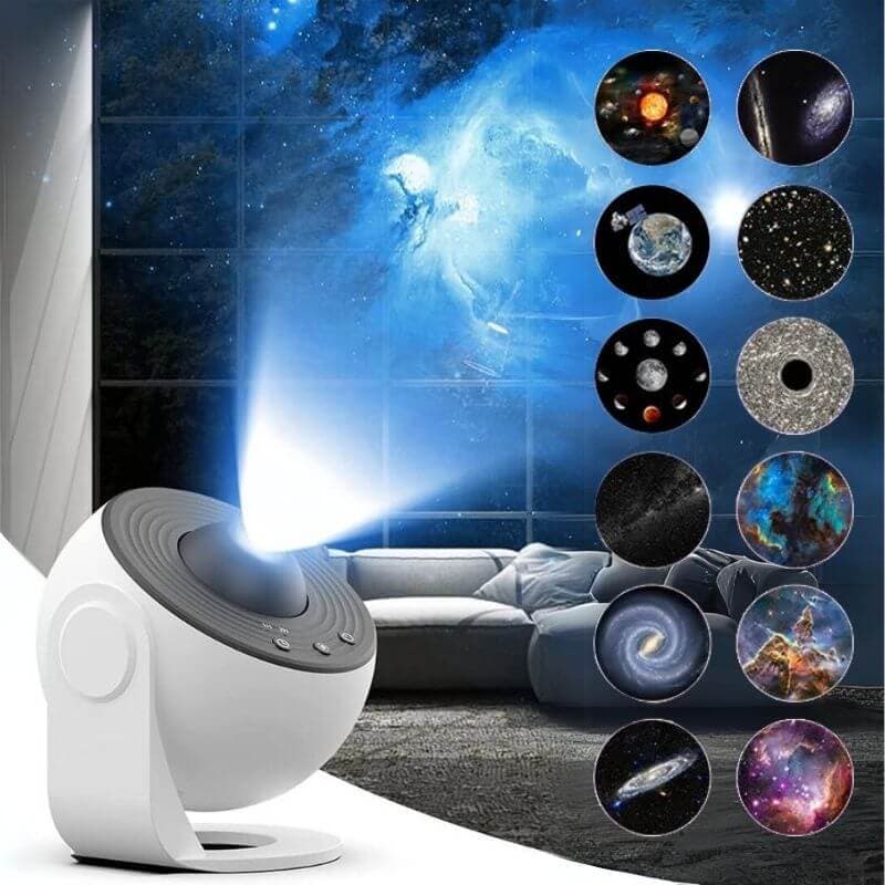 Projecteur d'univers et planètes pour décoration intérieure.