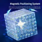 Système de positionnement magnétique avec 144 aimants pour un alignement précis et facile des couches du cube.