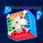 Accessoires intégrés au cube Rubik lumineux, design sans couverture, taille compacte, léger, parfait pour une décoration scientifique moderne et originale.
