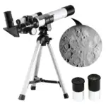 Téléscope astronomique pour observation céleste avec lentilles et accessoires, idéal pour l'astronomie amateur et l'observation de la lune et des planètes.