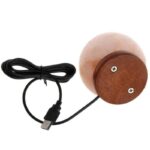 Lampe de bureau design en pierre et bois avec câble USB pour une décoration scientifique élégante. Parfaite pour un bureau ou un espace de travail moderne, alliant esthétique et fonctionnalité.