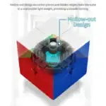 Cube avec design creux et bords cachés, léger et facile à manipuler, idéal pour les amateurs de puzzles et de décoration scientifique.