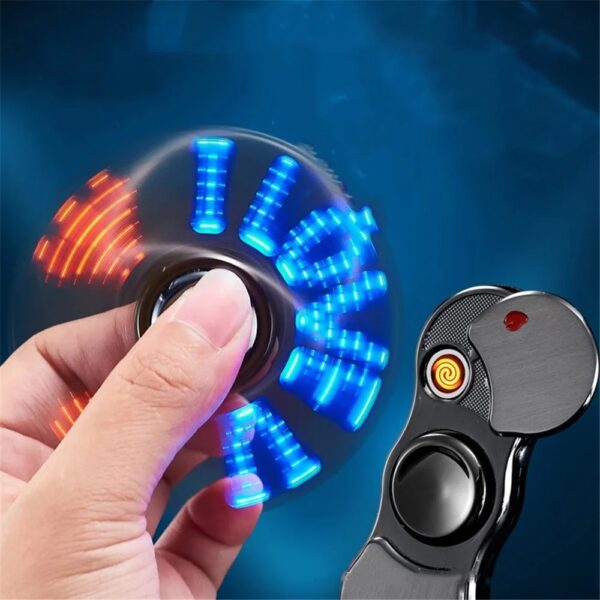 Porte-clés innovant avec LED bleues et rouges, affichant le mot "LOVE" en rotation, parfait pour accessoires de mode originaux et décorations.