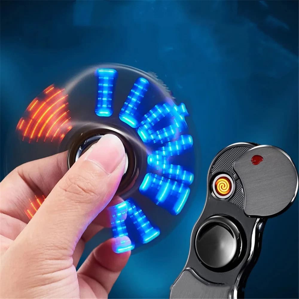 Porte-clés innovant avec LED bleues et rouges, affichant le mot "LOVE" en rotation, parfait pour accessoires de mode originaux et décorations.