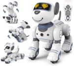 Robot éducatif programmable avec télécommande, permettant d'apprendre la robotique et la programmation de manière ludique et interactive.