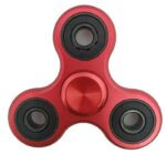 Accessoire de détente et de concentration, fidget spinner rouge en métal avec roulements noirs pour une rotation fluide et durable. Parfait pour réduire le stress et améliorer la concentration.