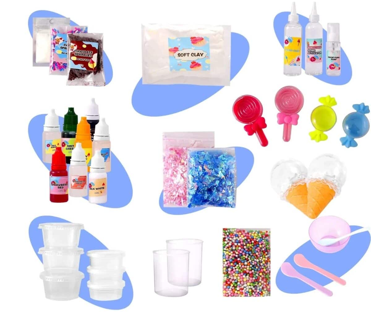 Pâte à modeler douce et colorée pour enfants, idéale pour la création artistique et la décoration, avec divers accessoires pour modeler et décorer.