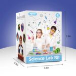 Kit de laboratoire scientifique pour enfants avec accessoires éducatifs pour expérimenter la chimie et la physique en toute sécurité. Parfait pour les jeunes curieux dès 8 ans.