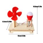 Ventilateur et ampoule LED pour expérience scientifique éducative.